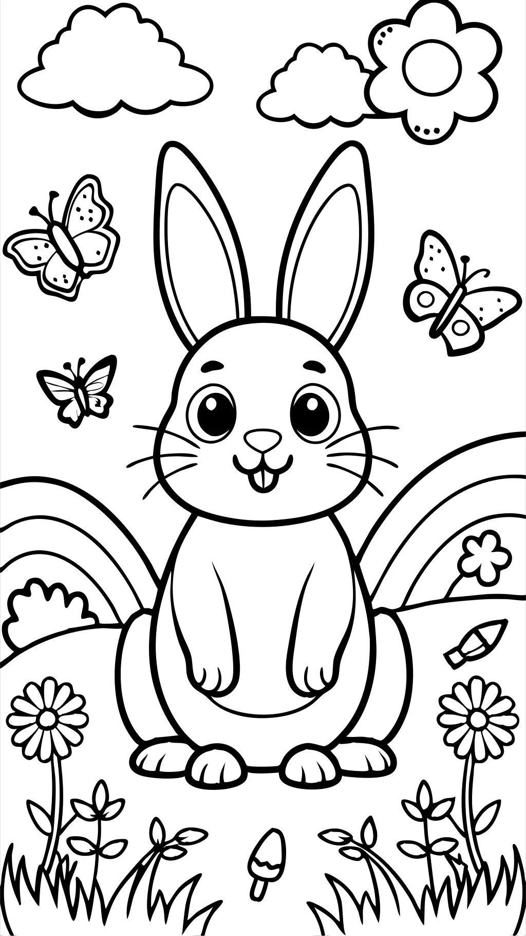 coloriage de lapin imprimable